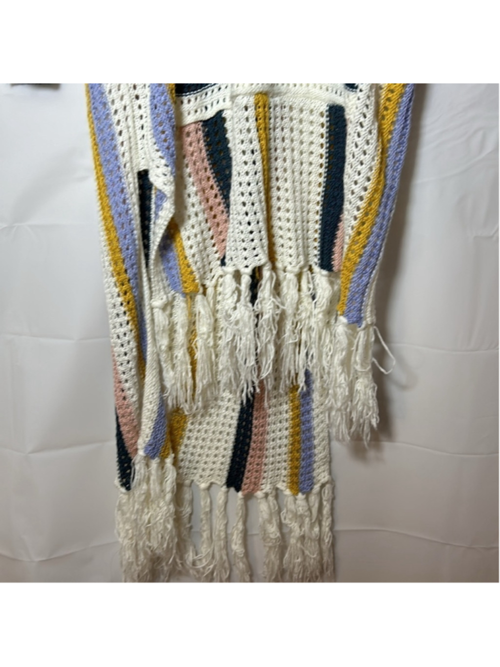 Boho Bohemian crochet cover up dress knit beach loungewear hippie Boho colourful - Picture 3 of 11